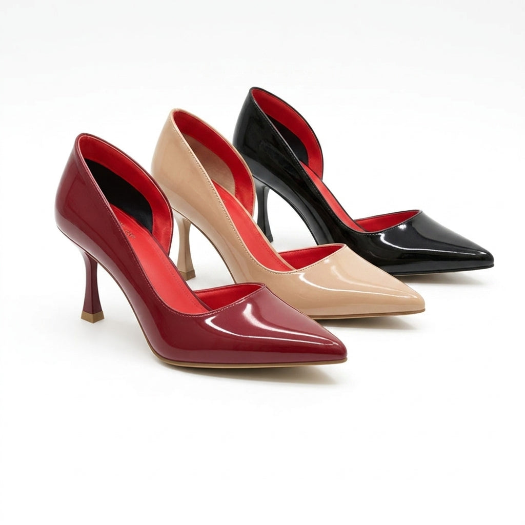 Glossy Red D’Orsay 7CM