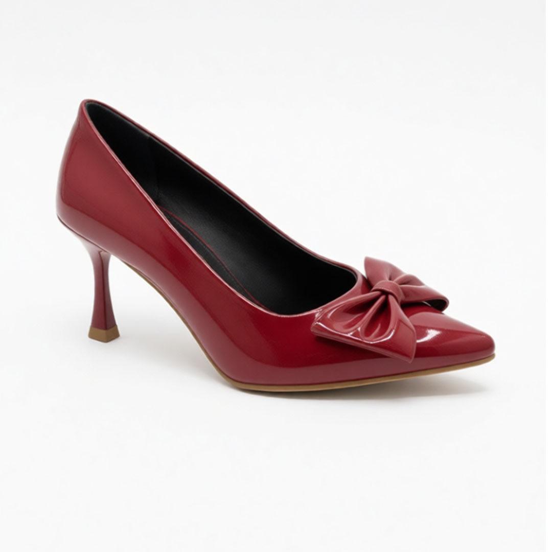 Glossy Bow Classic Pump 7CM