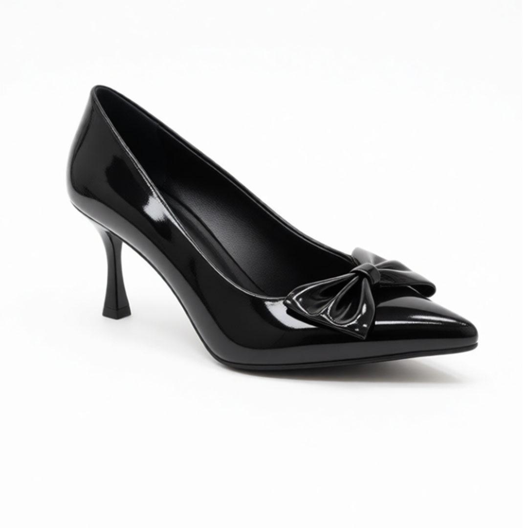 Glossy Bow Classic Pump 7CM