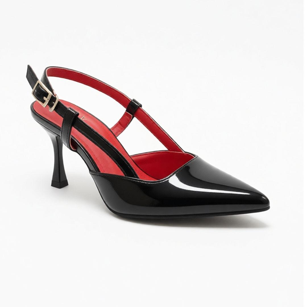 Glossy Patent Slingback 7CM