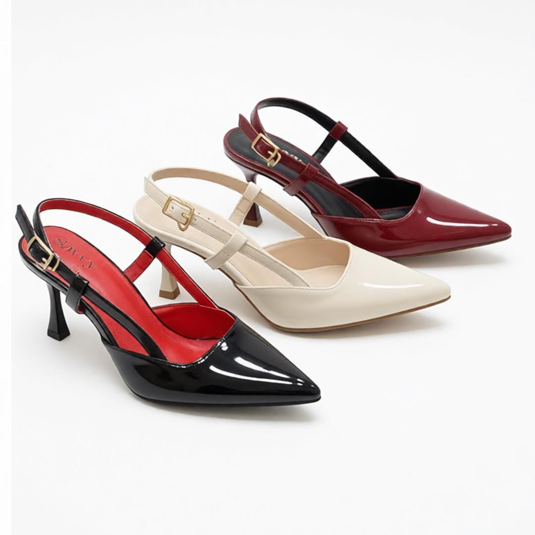 Glossy Patent Slingback 7CM