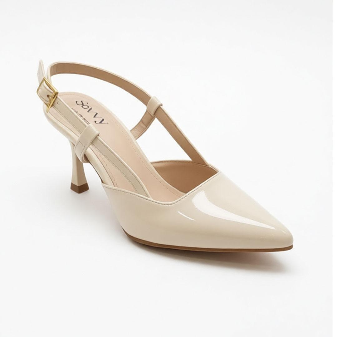 Glossy Patent Slingback 7CM
